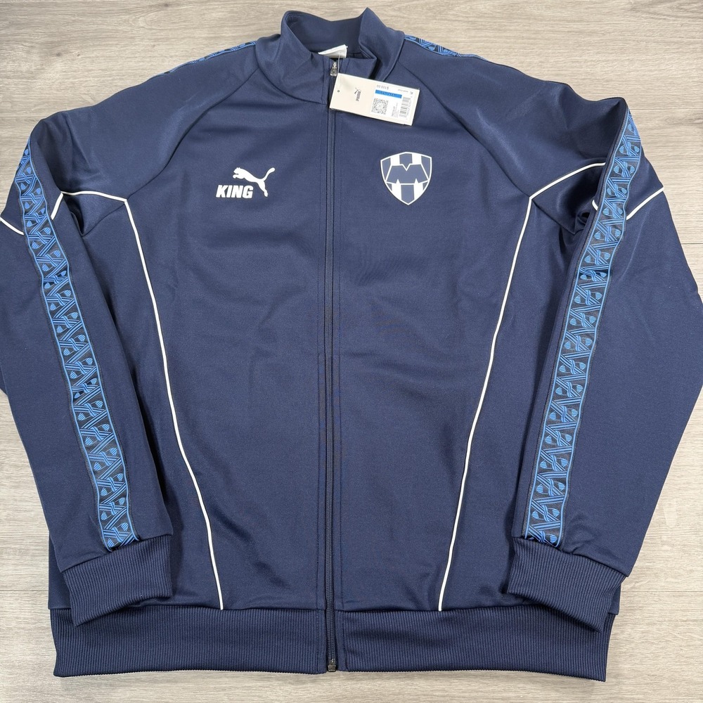 Monterrey Rayados Jacket Mens XL Blue Liga MX Soccer Puma DryCELL Track Top